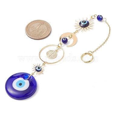 Blue Evil Eye Lampwork Pendant Decorations(HJEW-JM01603-03)-3