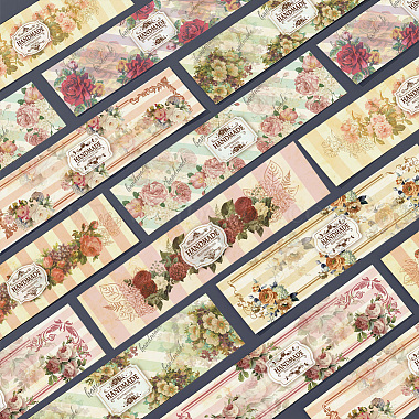 90piezas 9 estilos de etiqueta de papel de jabón con patrón de rosas(DIY-WH0399-69-028)-7