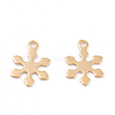 Golden Snowflake 201 Stainless Steel Charms