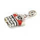 Anti-Tarnish Rhodium Plated 925 Sterling Silver Enamel Christmas European Dangle Charms(STER-Z010-02P-01B)-2