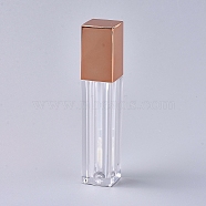 Empty Lip Gloss Bottles, with Lip Brush and Lid, Refillable Lipgloss Bottles, for DIY Lip Glaze Lip Oil, Chocolate, 9.4x1.9x2cm, Capacity: 4ml(MRMJ-WH0060-10C)