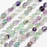 Natural Fluorite Bead Strands, Tumbled Stone, Nuggets, 8~10x8~10mm, Hole: 1mm, about 15.74 inch(G-L459-19)