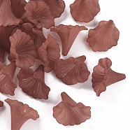 Transparent Acrylic Beads, Calla Lily, Frosted, Sienna, 40.5x33x35mm, Hole: 1.8mm, about 135pcs/500g(BSF796-C06)