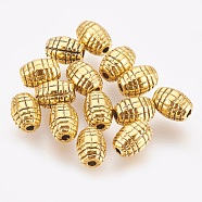Tibetan Style Alloy Beads, Antique Golden Color, Lead Free & Cadmium Free, Oval, Size: 7x5mm, Hole: 1mm(GLF1005Y)