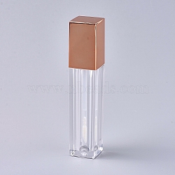 Empty Lip Gloss Bottles, with Lip Brush and Lid, Refillable Lipgloss Bottles, for DIY Lip Glaze Lip Oil, Chocolate, 9.4x1.9x2cm, Capacity: 4ml(MRMJ-WH0060-10C)