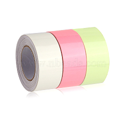 3 Rolls 3 Colors 3M Plastic Adhesive Glow in the Dark Tape, Waterproof Luminous Warning Tape, for Stairs, Walls and Steps, Flat, Mixed Color, 20x0.1mm, about 3m/roll, 1 roll/color(DIY-BC0012-37)