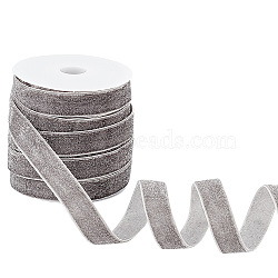 ARRICRAFT Sparkle Style Glitter Velvet Ribbons, for Garment Accessories, Gray, 5/8 inch(16mm)(OCOR-AR0001-47B)