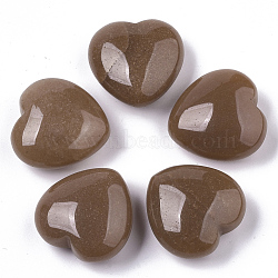 Natural Red Aventurine Healing Stones, Heart Love Stones, Pocket Palm Stones for Reiki Balancing, 29~30x30~31x12~15mm(G-R418-29-1)