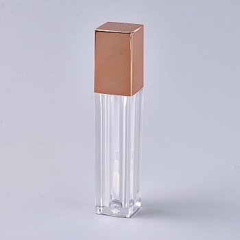 Empty Lip Gloss Bottles, with Lip Brush and Lid, Refillable Lipgloss Bottles, for DIY Lip Glaze Lip Oil, Chocolate, 9.4x1.9x2cm, Capacity: 4ml