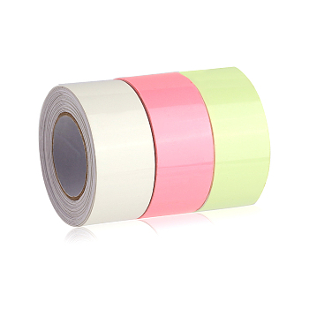 3 Rolls 3 Colors 3M Plastic Adhesive Glow in the Dark Tape, Waterproof Luminous Warning Tape, for Stairs, Walls and Steps, Flat, Mixed Color, 20x0.1mm, about 3m/roll, 1 roll/color