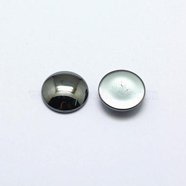 14mm PrussianBlue Half Round Non-magnetic Hematite Cabochons