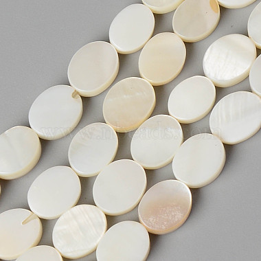 Beige Oval Freshwater Shell Beads