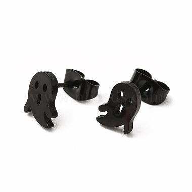 Halloween Ghosts 304 Stainless Steel Stud Earrings for Women(EJEW-B019-04EB)-2