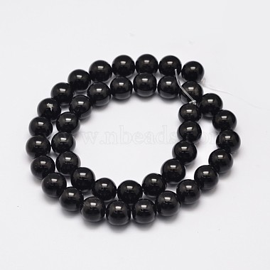 Natural Eyeless Obsidian Beads Strands(X-G-K123-06-10mm)-2