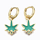 Brass Enamel Huggie Hoop Earrings(EJEW-T014-28G-02-NF)-1