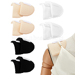 6 Pairs 3 Colors Sponge Shoulder Pad, for Suit Jacket Dress, Garment Accessories, with Hook and Loop Fastener, Mixed Color, 90~92x155x15mm, 2 pairs/color(AJEW-NB0009-10)