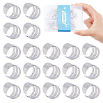 100Pcs Unisex 304 Stainless Steel Ear Cuff Findings with Hole, Stainless Steel Color, 10x3.5~10mm, Hole: 0.8mm(FIND-DC0001-14)
