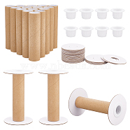 Elite Paper Thread Winding Bobbins, with Plastic Finding, for Cross-Stitch Embroidery Sewing Tool, BurlyWood, 59x99mm, 16 sets/box(TOOL-PH0001-67D)