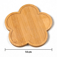 Flower Wood Mosaic Base, Flower, 140mm(PW-WG55259-14)