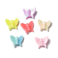 Opaque Acrylic Beads, AB Color Plated, Butterfly, Mixed Color, 13x15.5x5.5mm, Hole: 1.4mm, about 1667pcs/500g(MACR-F074-02)