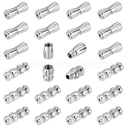 AHADERMAKER 60 Sets 2 Style Brass Screw Clasps, Perfect Ending for Your Jewelry, Platinum, 11~12x4~4.5mm, Hole: 0.8mm, 30 sets/style(KK-GA0001-24)