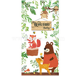 Polyester Hanging Banner Sign, Party Decoration Supplies Celebration Backdrop, Rectangle, Colorful, 180x90cm(AJEW-WH0190-041)