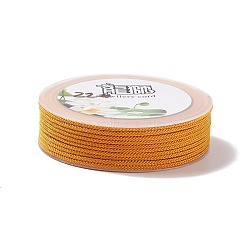 Braided Nylon Threads, Dyed, Knotting Cord, for Chinese Knotting, Crafts and Jewelry Making, Orange, 1mm, about 21.87 Yards(20m)/Roll(NWIR-E023-1mm-34)