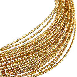 Twisted Round Brass Wire, Raw(Unplated), 20 Gauge, 0.8mm, 7m/roll(CWIR-WH0009-04A)