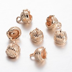 Light Gold Plating Brass Motorcycle Helmet Charms, 7x6x7mm, Hole: 1mm(KK-M191-16)