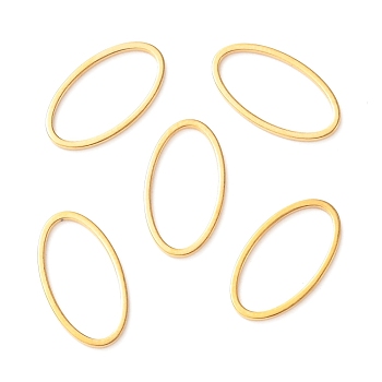 201 Stainless Steel Linking Rings, Oval, Golden, 15.5x8.5x1mm
