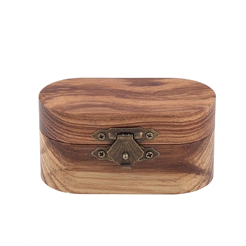 Oval Wood Guitar Pick Box Holder Collector, Guitar Accessories, BurlyWood, 80x40x40mm