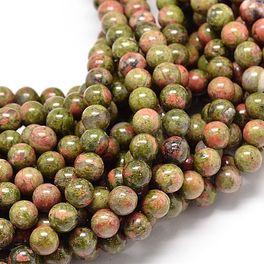 6mm Round Unakite Beads