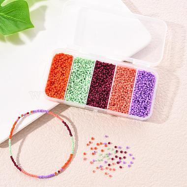 90G 5 Colors 12/0 Baking Paint Glass Seed Beads(SEED-YW0001-14B)-6