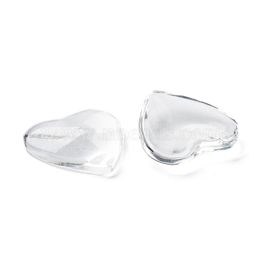 Transparent Glass Heart Cabochons(X-GGLA-R021-20mm)-3
