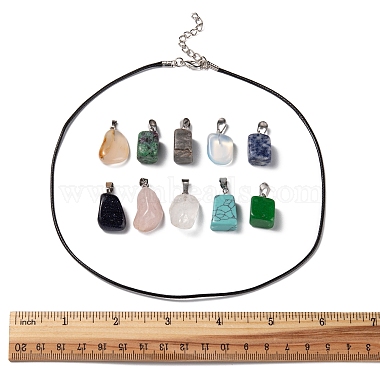 Kit de fabrication de collier de pépite de pierres précieuses bricolage(DIY-FS0003-52)-6