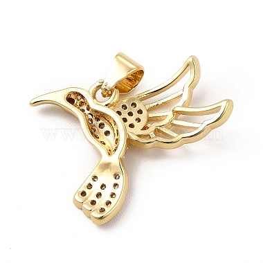 Rack Plating Brass Micro Pave Cubic Zirconia Pendants(KK-E072-10G)-2