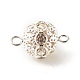 Brass Crystal Rhinestone Connector Charms(PALLOY-JF01358)-3