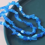 Glass Imitation Gemstone Beads, Nuggest, Dodger Blue, 4~9x4~9mm, Hole: 1~1.2mm, about 55pcs/10g(GLAA-TAC0008-14I)