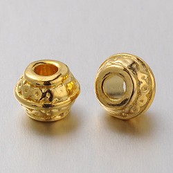 Tibetan Style Alloy Spacer Beads, Lead Free and Cadmium Free, 9x7mm, Hole: 3.5mm(K091Y011)