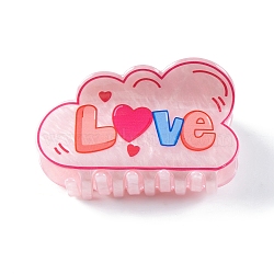 Cloud with Word Love Acrylic Claw Hair Clips, Hair Accessories for Women Girls, 45x80x43mm(PW-WG80144-02)