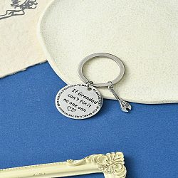 Alloy & 201 Stainless Steel Keychain, with Alloy Rings, Tool, 6.2cm, Pendant: 25~30mm(KEYC-YW00102-12)
