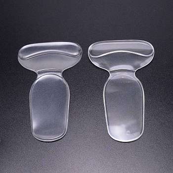 Silicone Adhesive Heelpiece Shoes Pads, Clear, 140x86x4mm