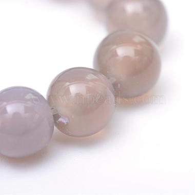 Round Natural Grey Agate Bead Strands(G-R345-6mm-07)-4