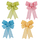4Pcs 4 Colors Polyester Imitation Linen Bowknots(DIY-GA0005-35)-1