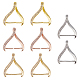 8Pcs 4 Colors Rack Plating Brass Micro Pave Cubic Zirconia Ice Pick Pinch Bails(KK-FH0006-29)-1