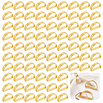 100Pcs Alloy Napkin Ring, Golden, Half Round, 47x25x9mm(AJEW-GO0004-81A)