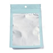 Plastic Zip Lock Bag, Gradient Color Storage Bags, Self Seal Bag, Top Seal, with Window and Hang Hole, Rectangle, Light Blue, 18x12x0.25cm, Unilateral Thickness: 3.9 Mil(0.1mm), 95~100pcs/bag(OPP-H001-01C-04)