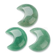 Natural Green Aventurine Pendants, Moon, 34~35x29~30x7.5~9mm, Hole: 1.2mm(G-A182-01A)