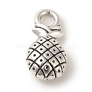 Tibetan Style Alloy Charms, Cadmium Free & Lead Free, Pineapple, Antique Silver, 14x7x5mm, Hole: 2.2mm(TIBEP-L021-53AS)