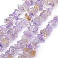 Natural Ametrine Beads Strands, Grade A, Chip, 5~8mm, Hole: 1mm, about 33 inch(84cm)(G-P332-49A)